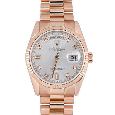 Rolex 118235 Day-Date 36 mm Silver Dial President Bracelet Box and Papers 2006