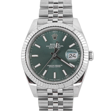 Rolex 126334 Datejust 41 mm Mint Green Dial Jubilee Bracelet Box and Papers 2026