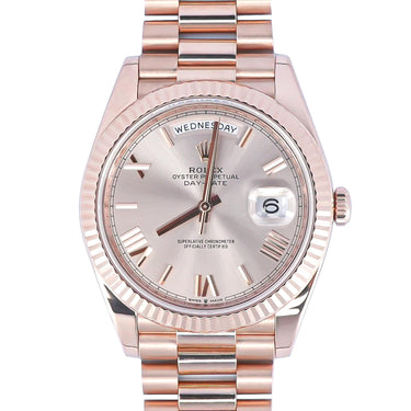 Rolex 228235 Day-Date 40 mm 18K Rose Gold Sundust Dial Box & Papers 2024