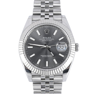 Rolex 126333 Datejust 41 mm Dark Rhodium Dial Jubilee Bracelet Box & Papers 2021