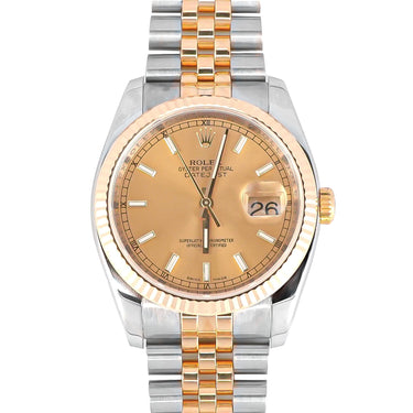 Rolex 116233 Datejust 36 mm Champagne Dial Jubilee Bracelet Box and Papers 2011