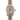 Two tone Rose Gold and silver Rolex Lady-Datejust 26 mm watch with Mother Of Pearl Diamond Dial and Jubilee Bracelet on a white background