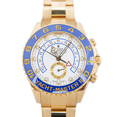 Rolex 116688 Yacht-Master II 44mm 18K Yellow Gold White Dial Oyster Bracelet Box and Papers 2023