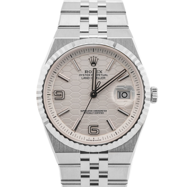 Rolex 127334 Land-Dweller 40 mm White Honeycomb Dial Box and Papers 2026