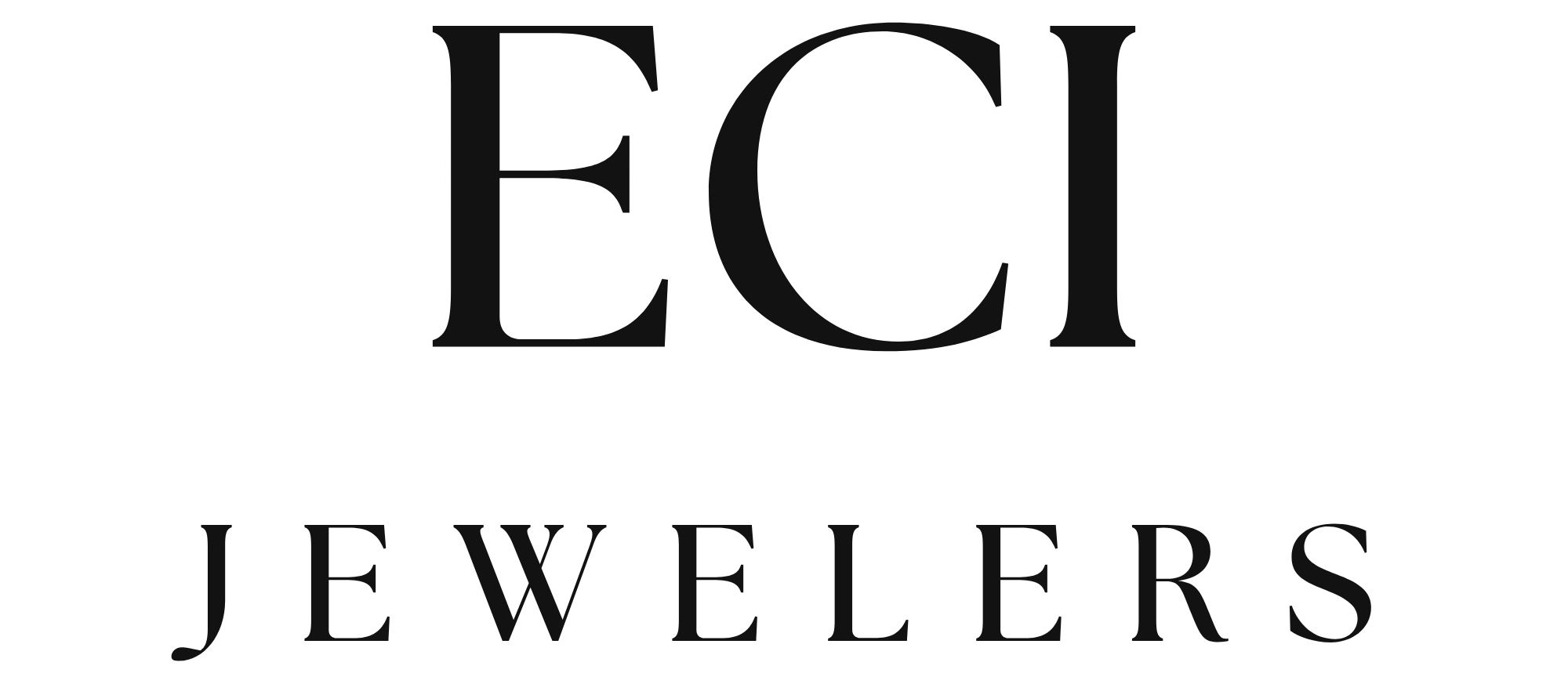 ECI Jewelers logo in black serif text on a plain white background.