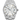 Rolex 15010 Oyster Perpetual Date 34 mm Engine Turned Bezel Silver Index Dial Oyster Bracelet 1982 on a white background