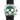 Breitling watch with green face and black strap on white background