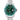 Rolex watch with green face and silver case on a white background