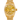 Gold Rolex watch on a white background