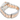 Two-tone silver and rose gold watch on a white background