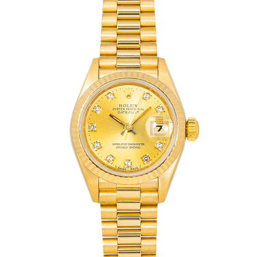 Rolex 69178 Lady-Datejust 26 mm Champagne Dial President Bracelet Box 1991