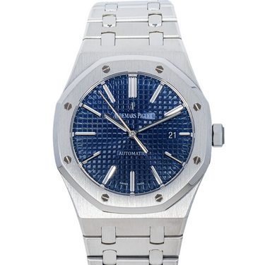 Audemars Piguet 15400ST.OO.1220ST.03 Royal Oak Blue Dial Stainless Steel Box and Archives 2012