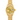 Gold Rolex watch with diamond-studded face on a white background