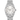 Silver Rolex 1501 Oyster Perpetual Date 34 mm Engine Turned Bezel Silver Index Dial Oyster Bracelet 1973 on a white background