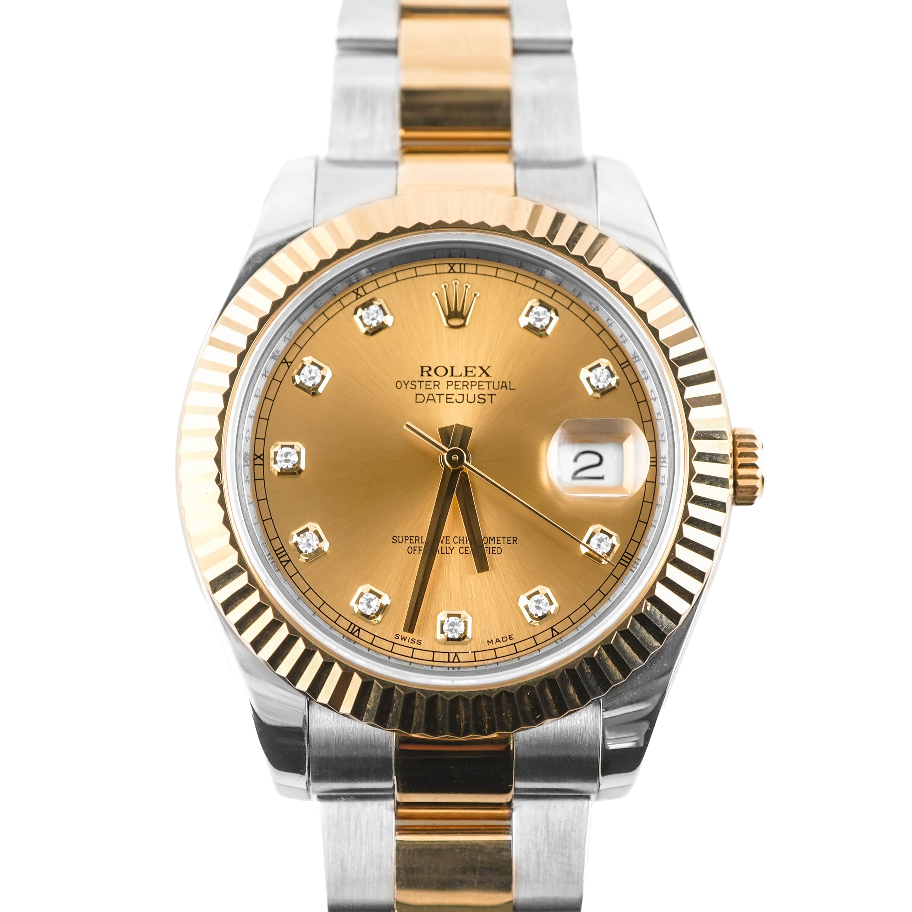 Rolex 116333 Datejust II 41 mm Champagne Diamond Dial Oyster  display picture 1