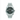 Silver watch with a dark gray face on a white background