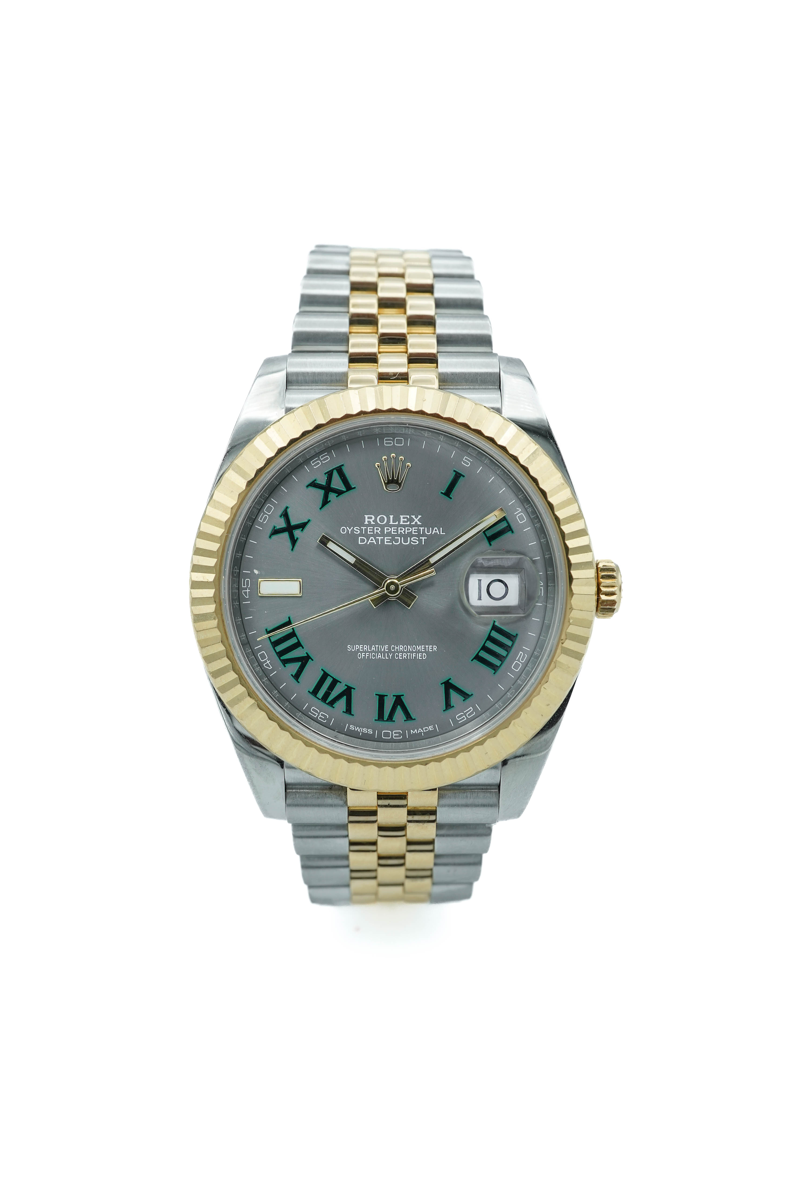 Rolex 126333 Datejust 41 mm Slate Grey Wimbledon Dial Jubilee Bracelet