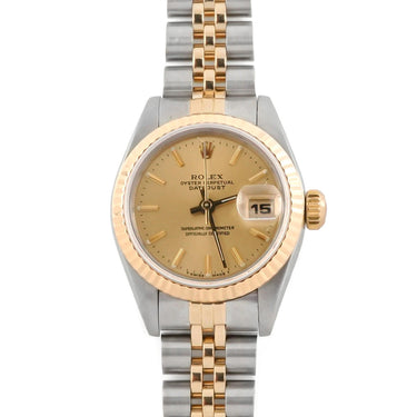 Rolex 69173 Lady-Datejust 26mm Champagne Dial Jubilee Bracelet Box & Papers 1997