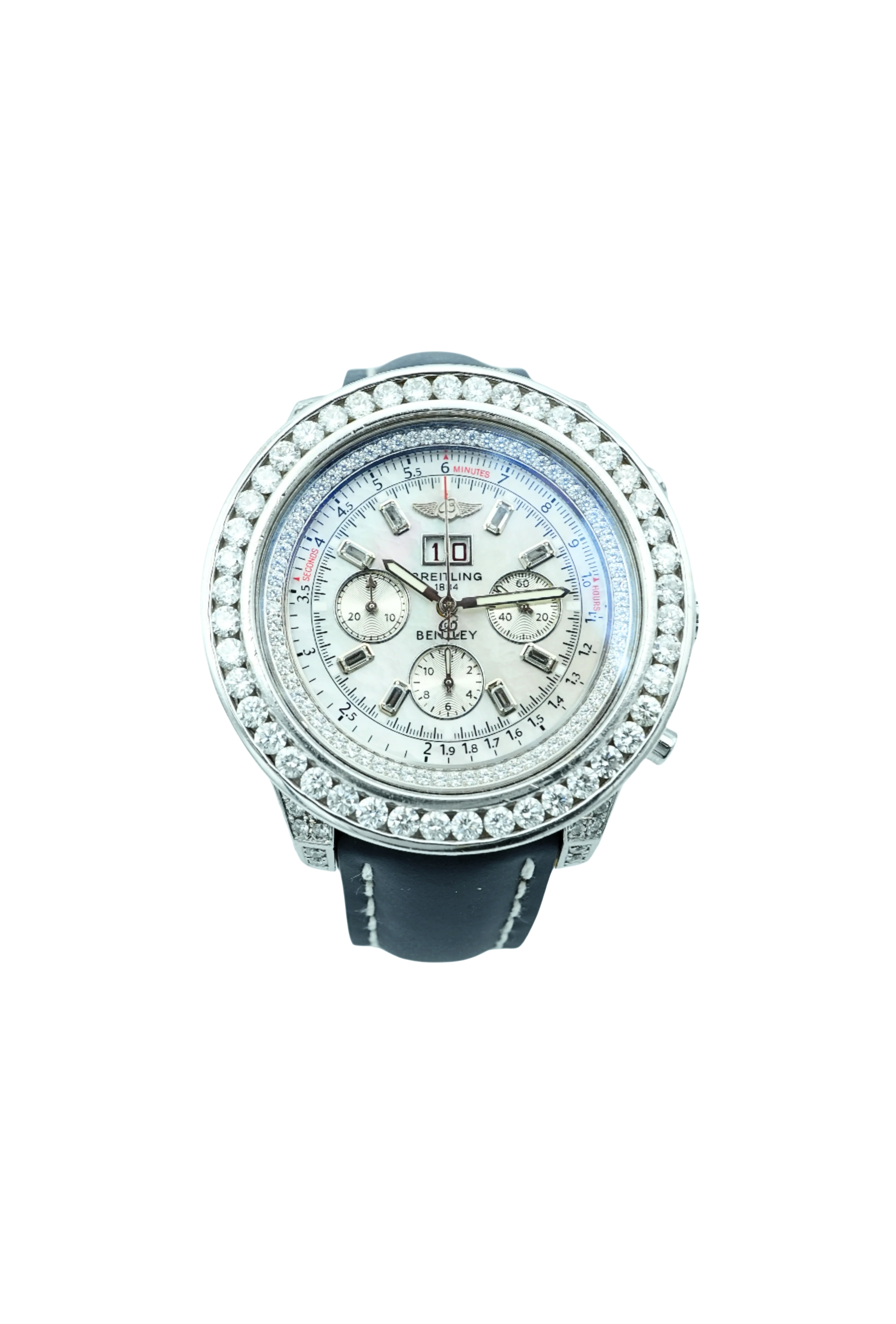 Breitling Bentley 48 mm Natural Diamond Bezel Mother Of Pearl