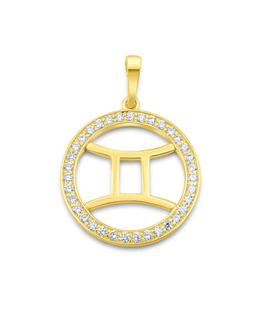 Shop the expressive 14K gold Gemini zodiac men’s pendant featuring 0.65 carats of diamonds. A bold tribute to curiosity, versatility, and charm. Available now at ECI Jewelers.