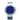 Huelot watch with blue face and silver case on a white background