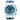 Luxury watch with blue strap and detailed face on a white background