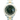 Luxury watch with green face, gold and silver band on white background