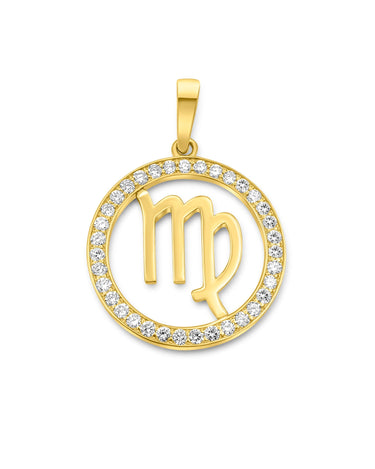 Shop the classic 14K gold Virgo zodiac men’s pendant featuring 0.65 carats of diamonds. A refined symbol of wisdom, precision, and quiet strength. Available now at ECI Jewelers.
