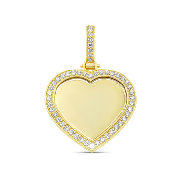 14K Yellow Gold Heart Shape Pendant 1.26Ctw