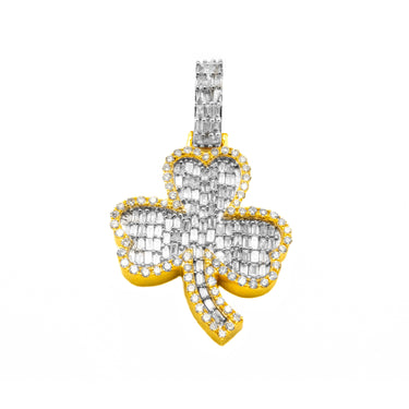 14K Yellow Gold Shamrock Pendant 1.34ctw