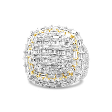 14K Yellow Gold Men's Diamond Ring 3.18 CT