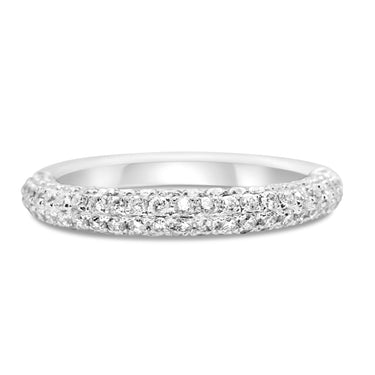 18K White Gold Ladies Diamond Fancy Band 1.10 CT