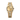 gold watch with a gold face on a white background