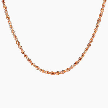 14k Rose Gold  22'' Rope Chain 3.65mm