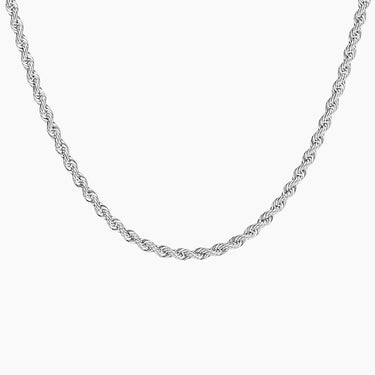 14k White Gold 24 " Rope Link Chain 1.25 mm