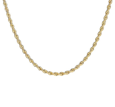 14k Yellow Gold 20 " Rope Link Chain 2.85 mm