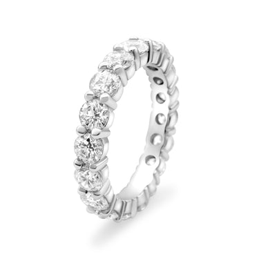 18k White Gold  Eternity Fancy Wedding Band 2.74Ctw
