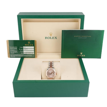 Rolex 179171 Lady-Datejust 26 mm Pink Dial Jubilee Bracelet Box and Papers 2012