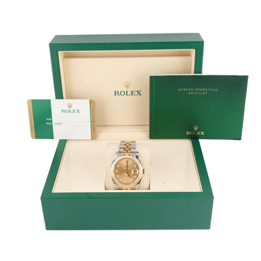 Rolex 116233 Datejust 36 mm Champagne Dial Jubilee Bracelet Box and Papers 2014