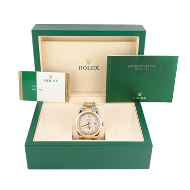Rolex 116333 Datejust II 41 mm Ivory Dial Oyster Bracelet Box and Papers 2015