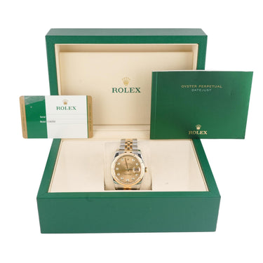 Rolex 116233 Datejust 36 mm Champagne Dial Jubilee Bracelet Box and Papers 2015