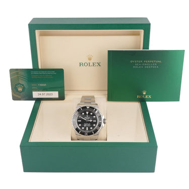 Rolex 136660 Sea-dweller Deepsea 44 Black Dial Oyster Bracelet Box & Papers 2023