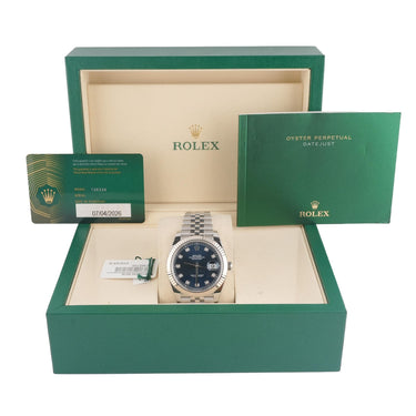 Rolex 126334 Datejust 41 mm Blue Diamond Dial Jubilee Bracelet Box & Papers 2026