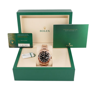 Rolex 126715CHNR GMT-Master II "Root Beer" Oyster Bracelet Box and Papers 2023