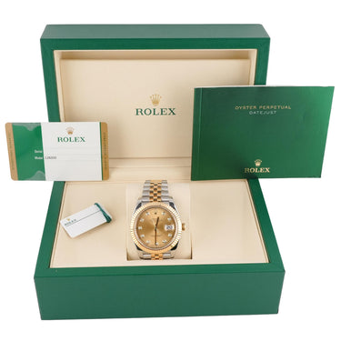 Rolex 126333 Datejust 41 mm Champagne Dial Jubilee Bracelet Box and Papers 2017