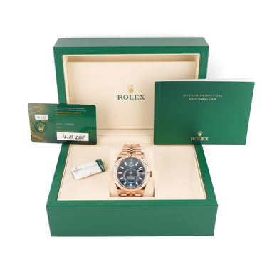 Rolex 336935 Sky-Dweller 42 mm Blue Dial Jubilee Bracelet Box and Papers 2025