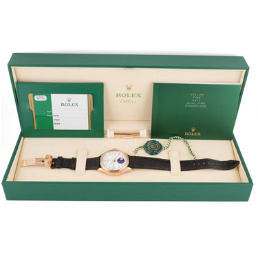 Rolex 50535 Cellini Moonphase 18k Rose Gold White Dial Box and Papers 2019