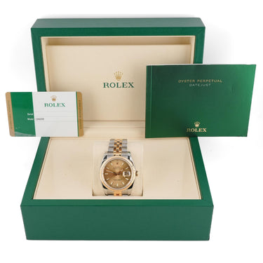 Rolex 116233 Datejust 36 mm Champagne Dial Jubilee Bracelet Box and Papers 2017
