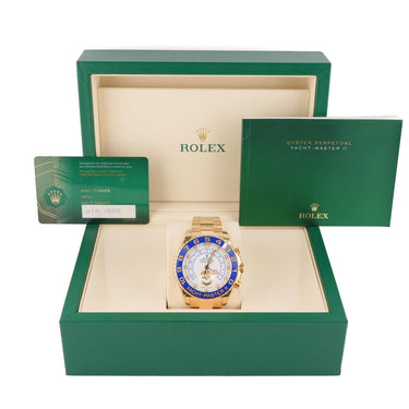 Rolex 116688 Yacht-Master II 44mm 18K Yellow Gold White Dial Box and Papers 2020