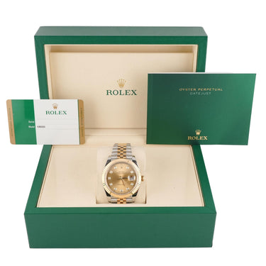 Rolex 126333 Datejust 41 mm Champagne Dial Jubilee Bracelet Box and Papers 2017